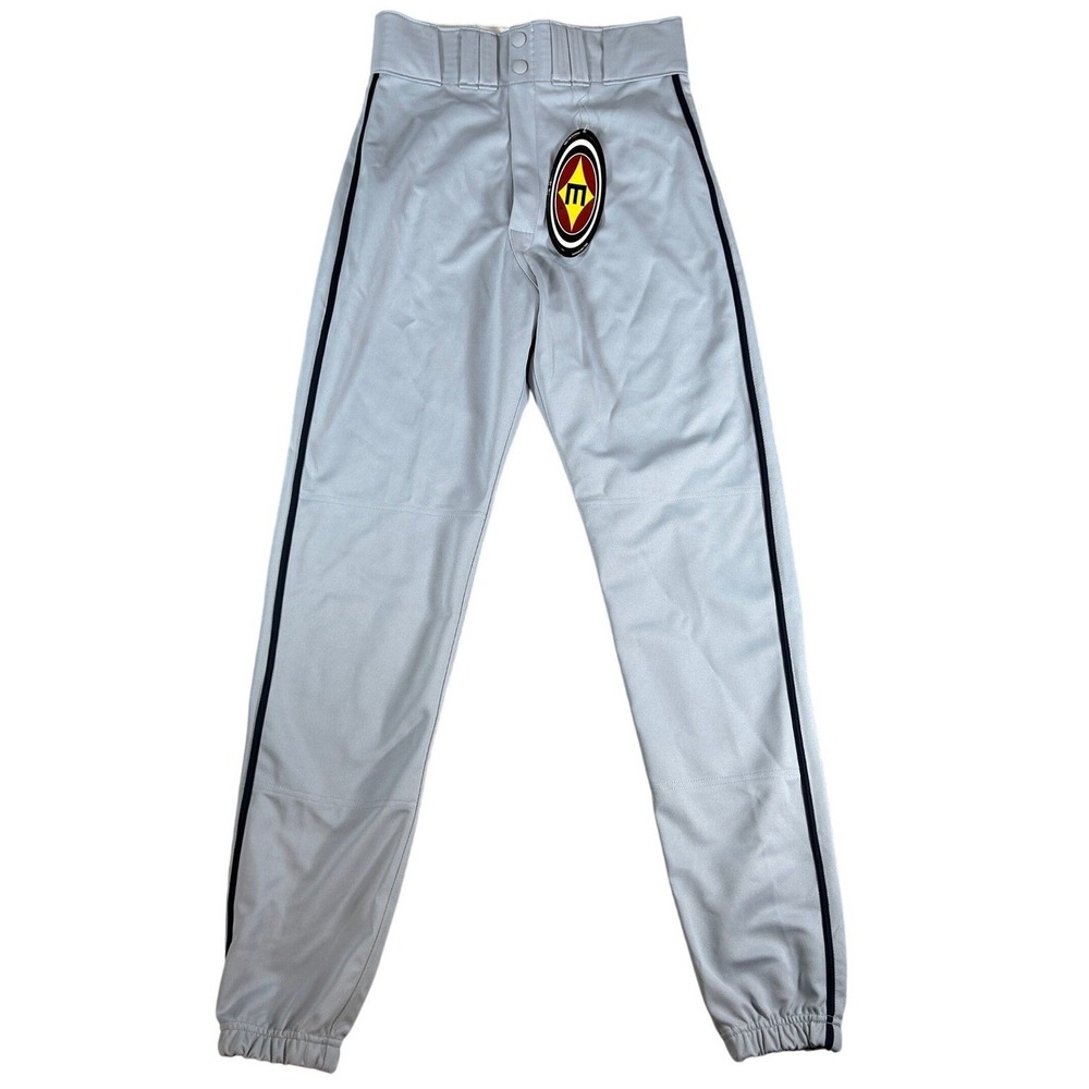 Easton Mens Pro Pipepant Baseball Pants Grey Navy Piped XS A164144GNXS NEW